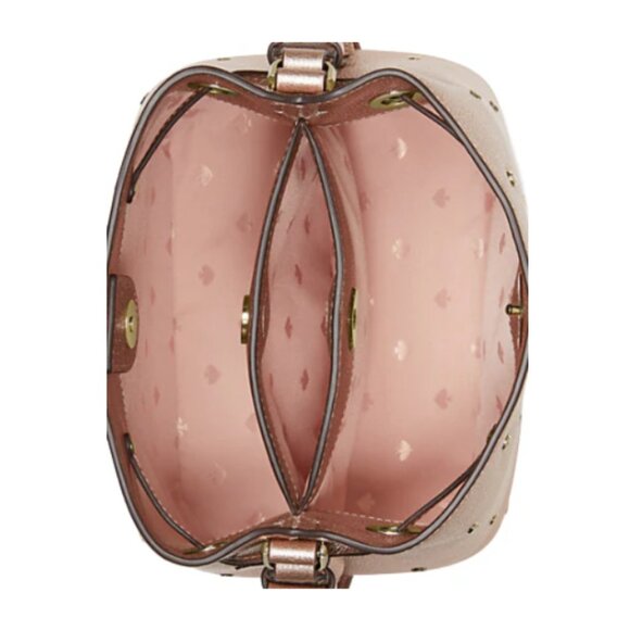 Kate Spade - Marti Small Studded Bucket - Shoulder Bag & Crossbody in Golden Pea - Picture 9 of 13